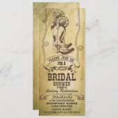 西カウボーイブーツブライダルシャワー招待状 招待状 (正面/裏面)