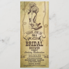 西カウボーイブーツブライダルシャワー招待状 招待状