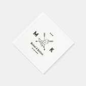 西カウボーイブーツモノグラムボホカントリーウェディング スタンダードカクテルナプキン (角)