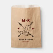 西カウボーイブーツモノグラムボホカントリーウェディング フェイバーバッグ (正面)