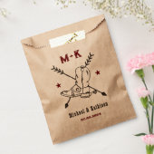 西カウボーイブーツモノグラムボホカントリーウェディング フェイバーバッグ (封をした状態)