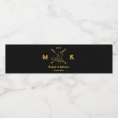 西カウボーイブーツモノグラムボホカントリーウェディング ペットボトルラベル (シングルラベル)