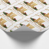 西カウボーイブーツロープガーランドクリスメリーマ ラッピングペーパー (角)