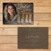 西カウボーイブーツ写真卒業発表 案内状