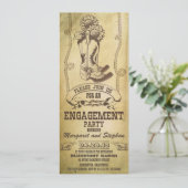 西カウボーイブーツ婚約パーティ招待状 招待状 (スタンド正面)