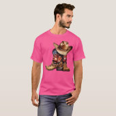 西カウボーイブーツ愛国的なアメリカ合衆国国旗 Tシャツ (正面フル)