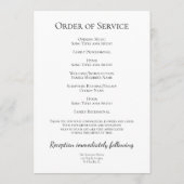 西カウボーイブーツ葬儀サービス記念 プログラム (裏面)