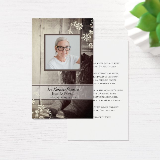 西カウボーイブーツ葬儀記念祈りの言葉 (デスク)