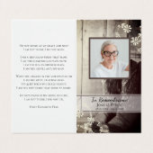 西カウボーイブーツ葬儀記念祈りの言葉 名刺 (外部フラット)