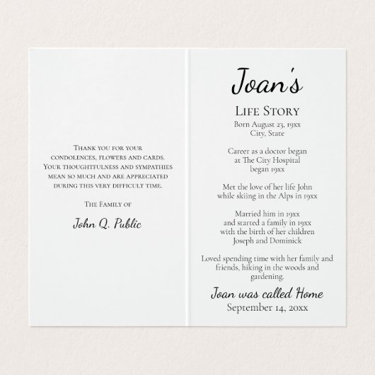 西カウボーイブーツ葬儀記念祈りの言葉 名刺 (内部フラット)