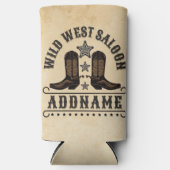 西カウボーイブーツADD NAME Sheriff Spurs Saloon スリム缶クーラー (正面)