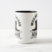 西カウボーイブーツADD NAME Sheriff Spurs Saloon ツートーンマグカップ (中央)
