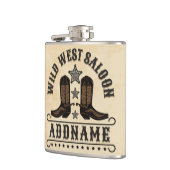 西カウボーイブーツADD NAME Sheriff Spurs Saloon フラスク (左)