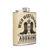 西カウボーイブーツADD NAME Sheriff Spurs Saloon フラスク (右)