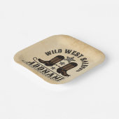 西カウボーイブーツADD NAME Sheriff Spurs Saloon ペーパープレート (傾斜あり)