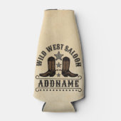 西カウボーイブーツADD NAME Sheriff Spurs Saloon ボトルクーラー (正面)