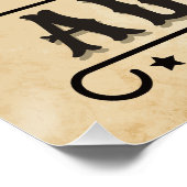 西カウボーイブーツADD NAME Sheriff Spurs Saloon ポスター (コーナー)