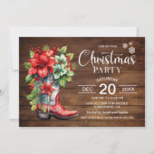 西カウボーイブートウッドクリスマスパーティー 招待状 (正面)