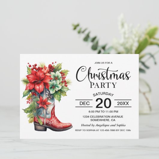 西カウボーイブートクリスマスパーティー 招待状 (スタンド正面)