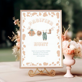 西カウボーイベビーシャワーおしゃぶり狩り ポスター