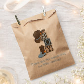 西カウボーイベビーシャワー優先バッグ フェイバーバッグ (クリップ留めされた状態)