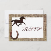 西カウボーイホースシューウェディングRSVPカード 出欠カード (裏面)