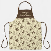 西カウボーイホースロデパーソナライズされたオ エプロン (正面)