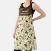 西カウボーイホースロデパーソナライズされたオ エプロン (インサイチュ)