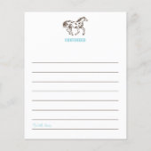 西カウボーイボーイベビーシャワーアドバイスカード (裏面)