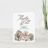 西カウボーイボーイベビーシャワーサンキューカード サンキューカード (正面)