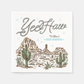 西カウボーイボーイベビーシャワー スタンダードカクテルナプキン (正面)