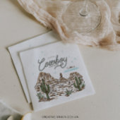 西カウボーイボーイベビーシャワー スタンダードカクテルナプキン