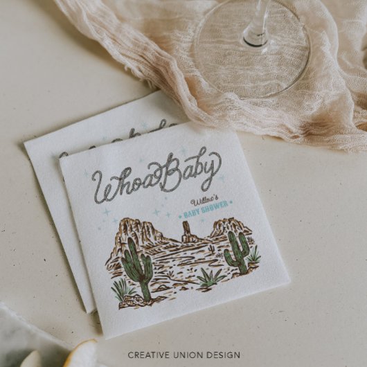 西カウボーイボーイベビーシャワー スタンダードカクテルナプキン