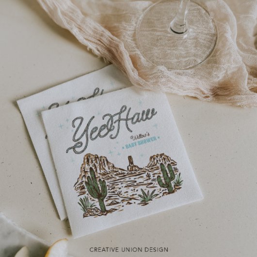 西カウボーイボーイベビーシャワー スタンダードカクテルナプキン