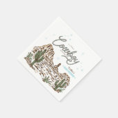 西カウボーイボーイベビーシャワー スタンダードカクテルナプキン (角)