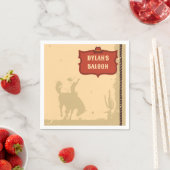 西カウボーイモノグラム素朴名サロン スタンダードカクテルナプキン (インサイチュ)