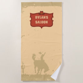 西カウボーイモノグラム素朴名サロン ビーチタオル