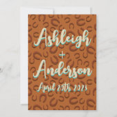 西カウボーイレザーブラウンホース駆け落ち 招待状 (裏面)