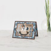 西カウボーイロッキングホースバンダンナありがとう サンキューカード (正面)