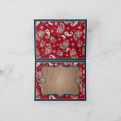 西カウボーイロッキングホースバンダンナありがとう サンキューカード (内部)