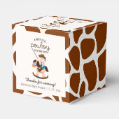 西カウボーイロッキングホースボーイベビーシャワー フェイバーボックス (裏面サイド)