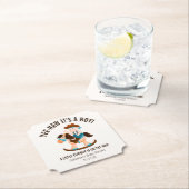 西カウボーイロッキングホースボーイベビーシャワー ペーパーコースター (インサイチュ)