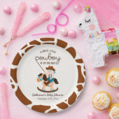 西カウボーイロッキングホースボーイベビーシャワー ペーパープレート (パーティー)