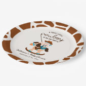 西カウボーイロッキングホースボーイベビーシャワー ペーパープレート (アングル)