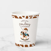 西カウボーイロッキングホースボーイベビーシャワー 紙コップ (正面)
