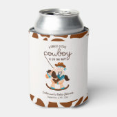 西カウボーイロッキングホースボーイベビーシャワー 缶クーラー (缶正面)
