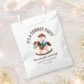 西カウボーイロッキングホースボーイ誕生日 フェイバーバッグ (クリップ留めされた状態)