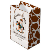 西カウボーイロッキングホースボーイ誕生日 ミディアムペーパーバッグ (正面アングル)