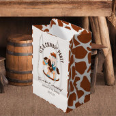 西カウボーイロッキングホースボーイ誕生日 ミディアムペーパーバッグ