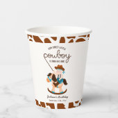 西カウボーイロッキングホースボーイ誕生日 紙コップ (正面)